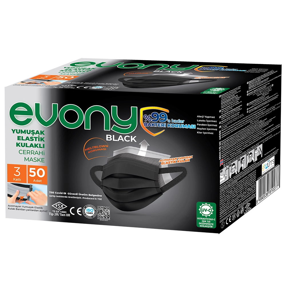 50004383 Evony Maske (Siyah) (175X90MM)