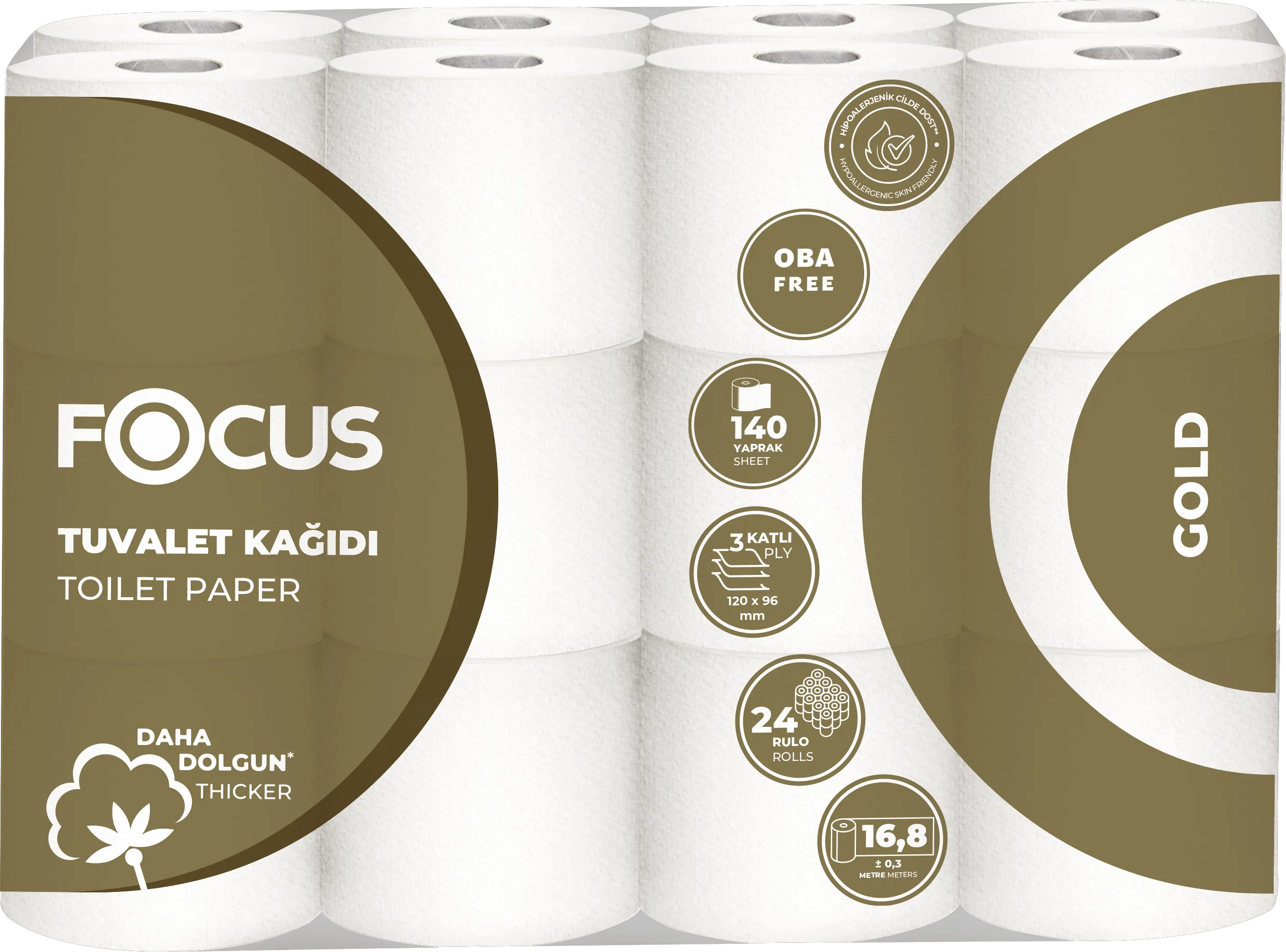 FOCUS GOLD TUVALET KAĞIDI / 24 RULO