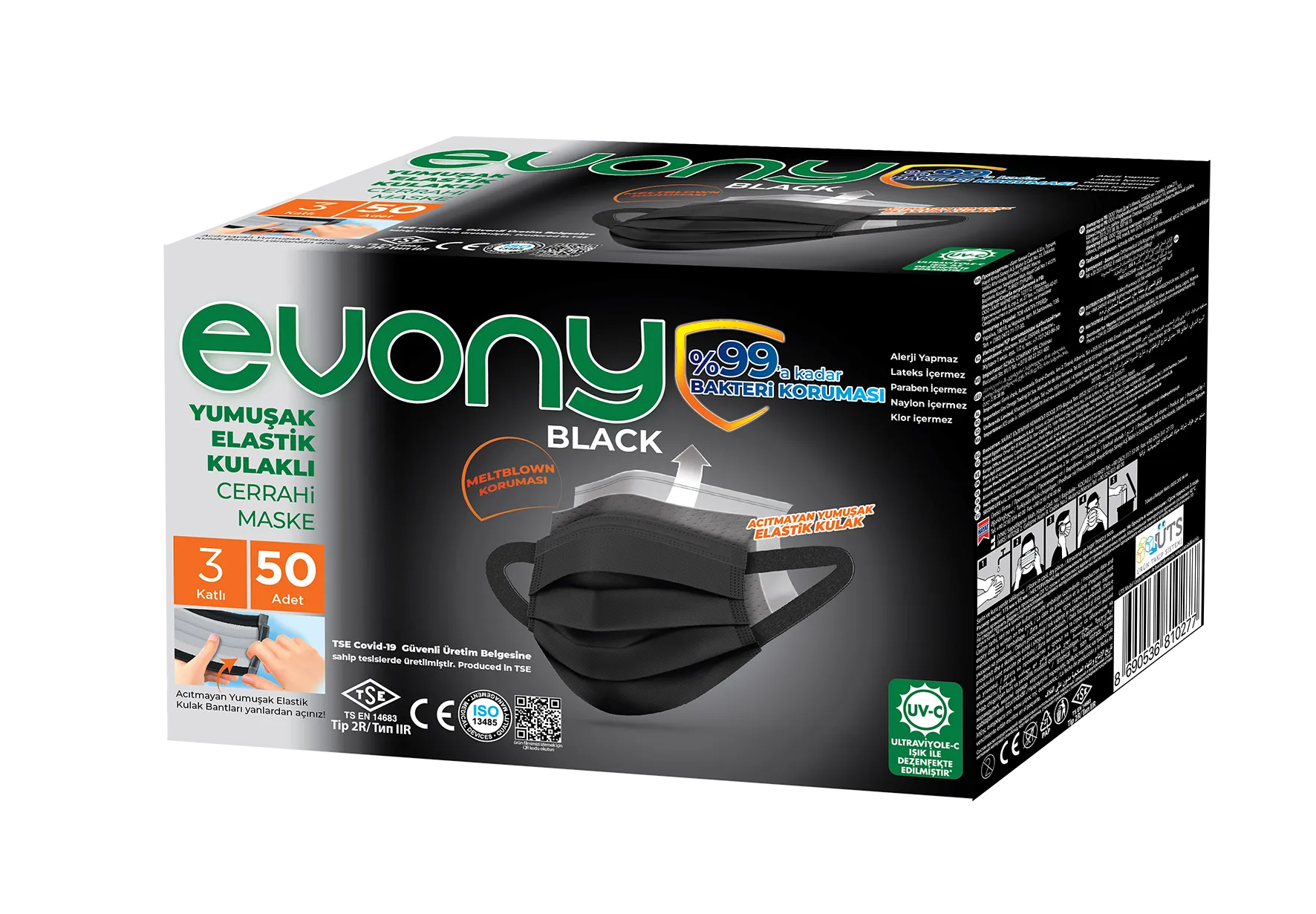 Evony Maske (Siyah) (175X90MM)