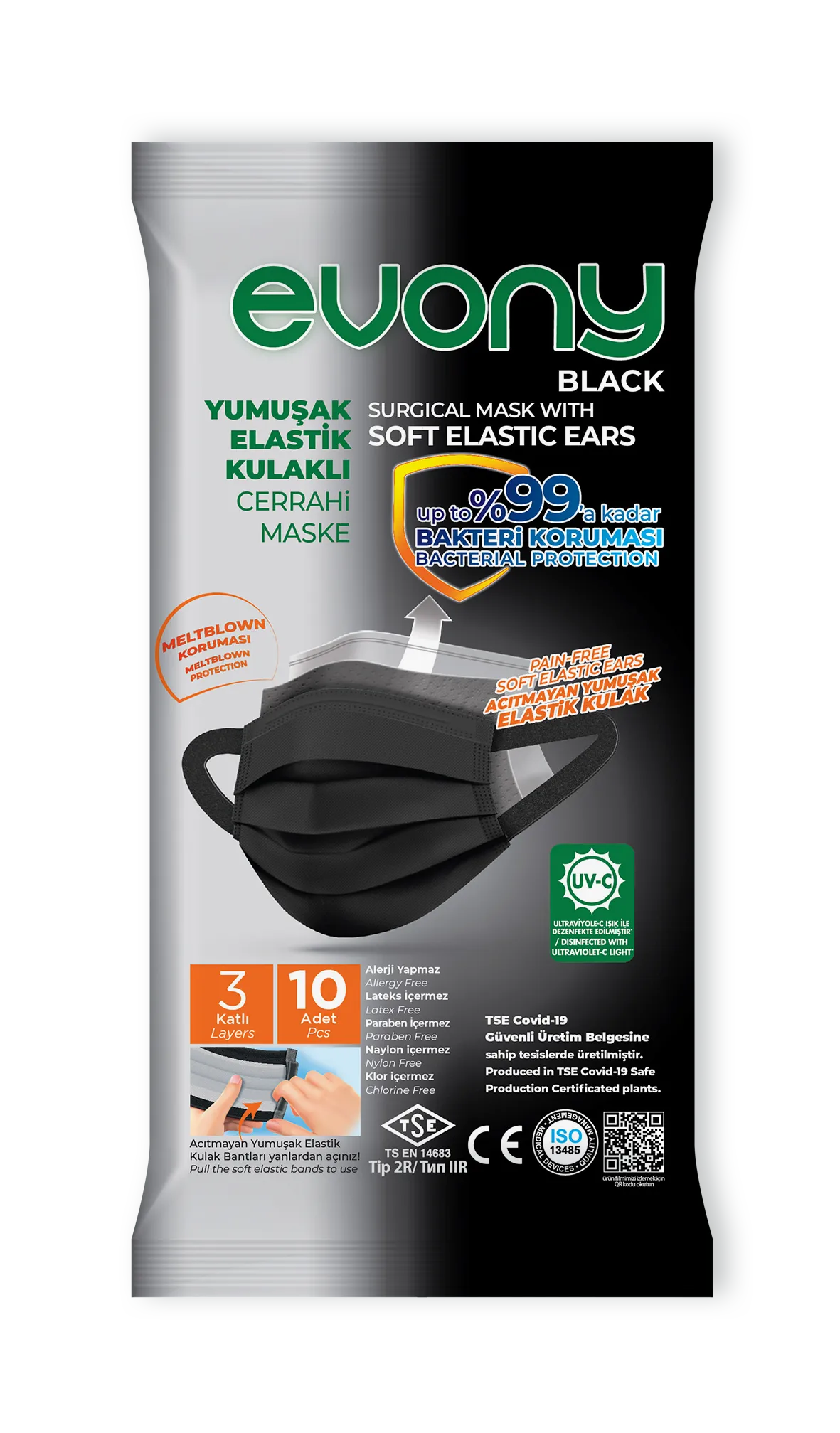 Evony Maske (Siyah) (175X90MM)