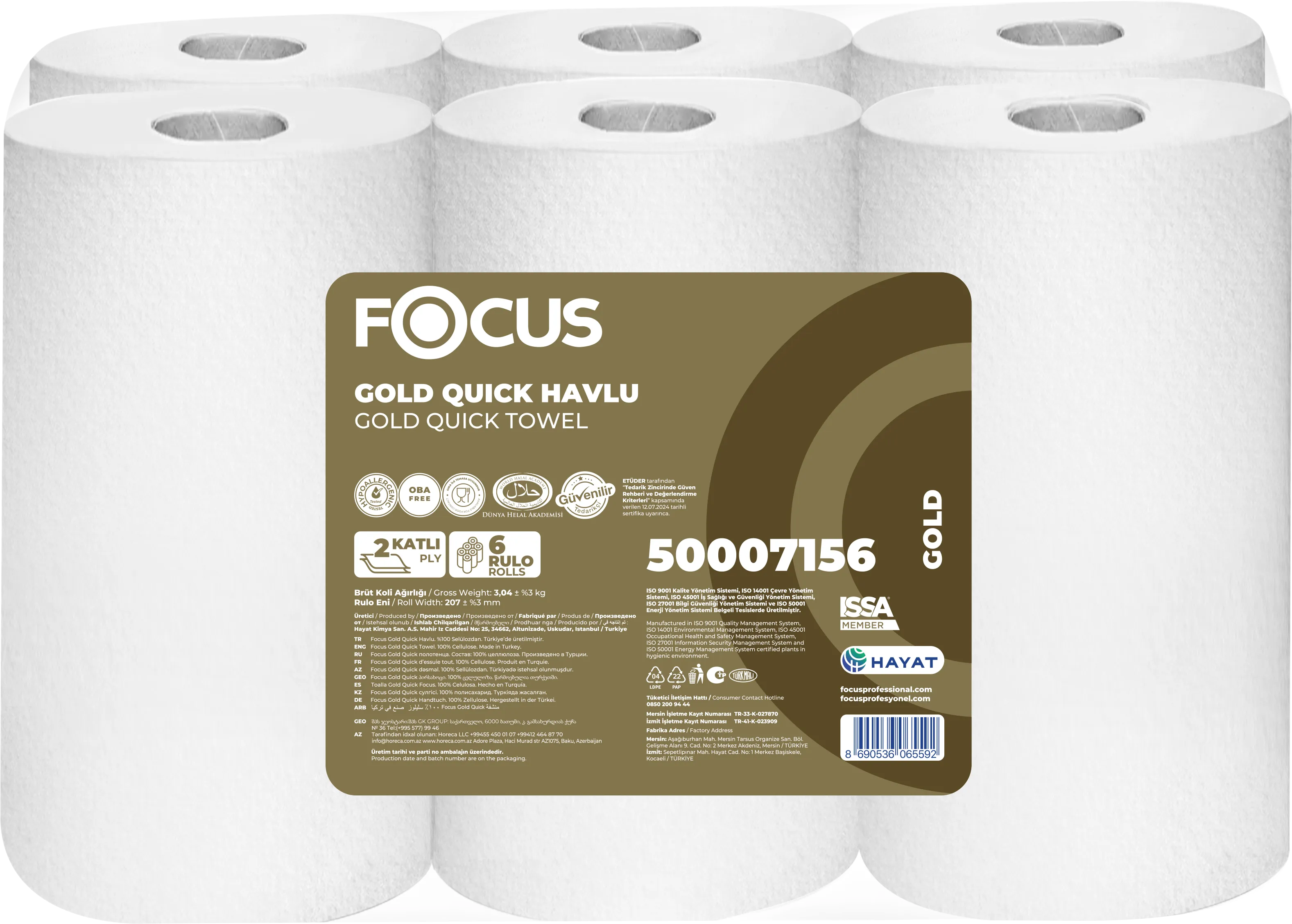 FOCUS GOLD QUICK / SENSÖRLÜ HAVLU / 6 RULO