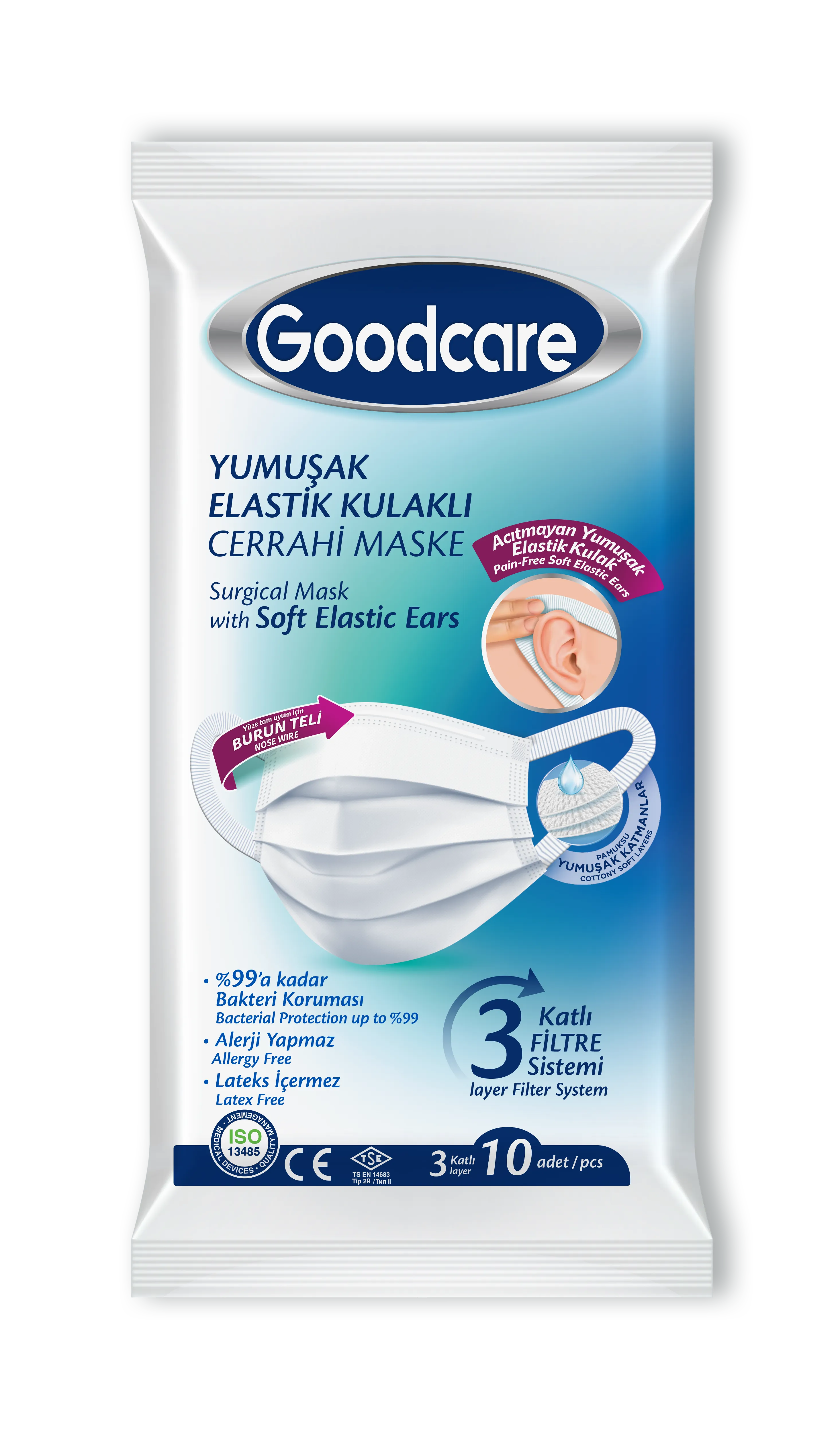 Goodcare Maske (Beyaz) (175x95mm)