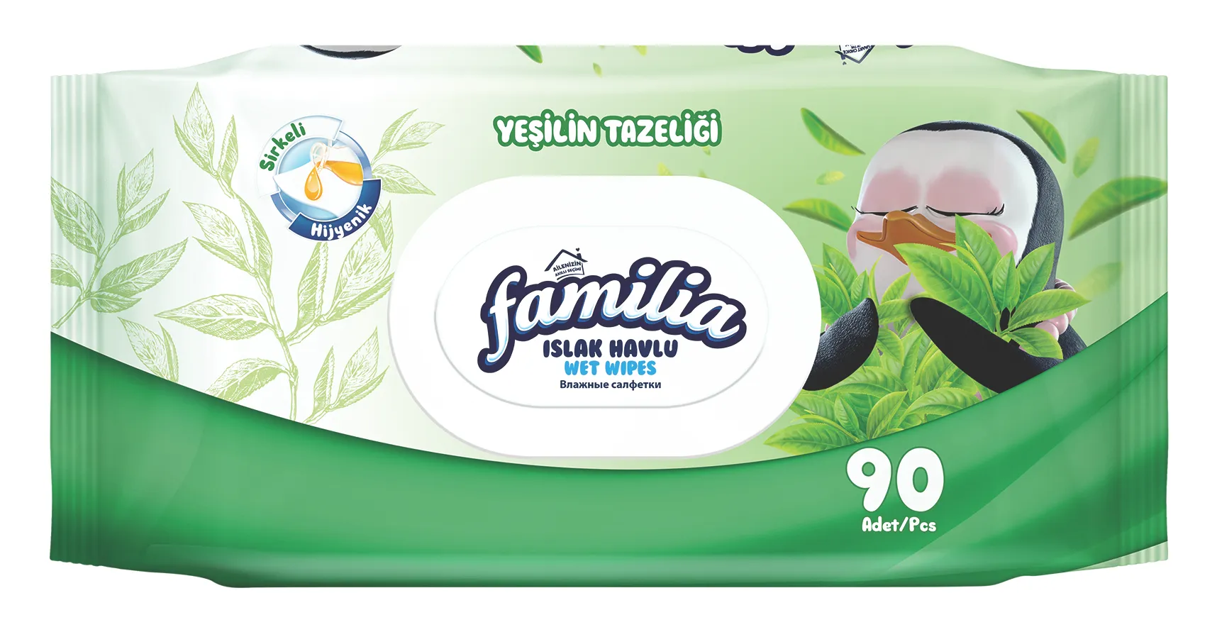 Familia Islak Havlu Yeşilin Tazeliği